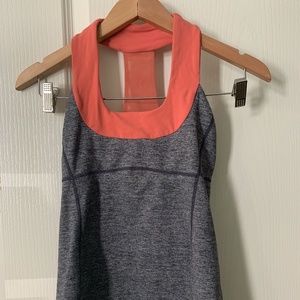 Gray and Coral lululemon top